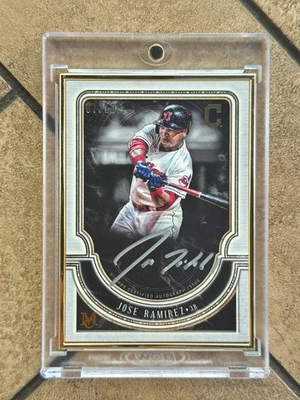 Jose Ramirez 2018 Topps Museum Collection Gold Frame Auto /10 Guardians - Image 1 of 2