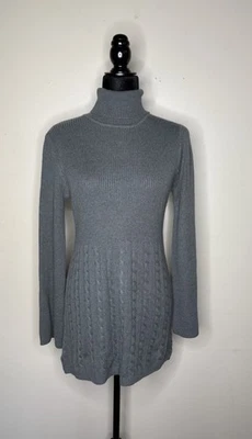 Suéter túnica cuello alto tejido cachemir gris S Soft Surroundings para mujer nuevo con etiquetas Foto 1 de 4