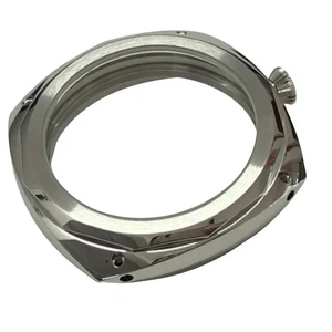 New 47mm Silver Watch Case For ETA6497 6498 Seagull ST3600 3621 Watch Movement - Picture 1 of 9