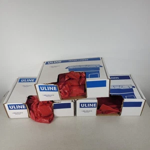 *Lote de aproximadamente 200* revestimientos Uline S-12986R rojo riesgo biológico 40x46" 40-45GAL - Imagen 1 de 12