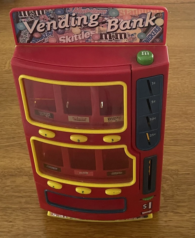 Mars M&M Candy Mini Vending Machine Coin Bank 2004 Twix Skittles Snickers - Image 1 of 4