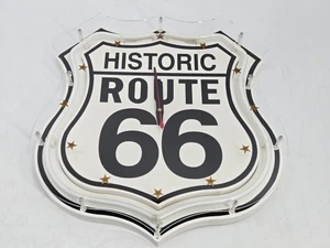 NEW Open Box Historic Route 66 Clock With Neon LED - Picture 1 of 11