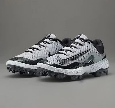 Chuteiras de beisebol Nike Alpha Huarache Elite 4 Low MCS masculinas tamanho 8.5 cinza FD6221-002 - Imagem 1 de 4