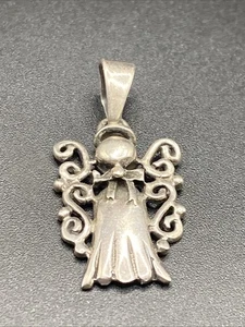 Ciondolo angelo vintage in argento sterling - Foto 1 di 6