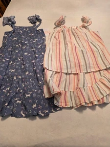 Lot of 2 Girl's Spring/Summer Dresses - Size L (10) - Jumping Beans Unicorn - Picture 1 of 9