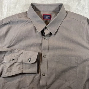 UNTUCKit Shirt Button Down Mens XL Wrinkle Free Taupe Gray Long Sleeve Cotton - Picture 1 of 9
