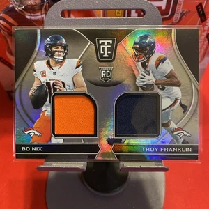 2024 Totally Certified Bo Nix Troy Franklin Rookie Jersey RC #RDS-DEN Broncos - Picture 1 of 2