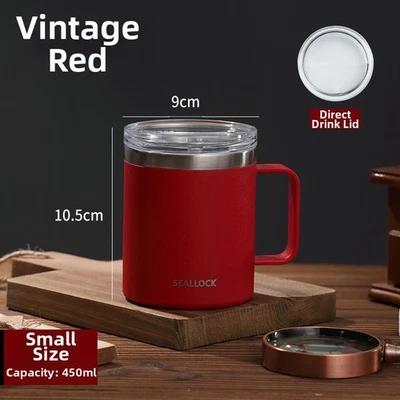 304 Stainless Steel Water Cup with Lid Insulator for Office and Travel - Image 1 of 4