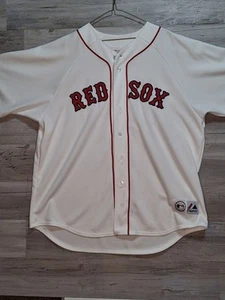 Maglia Majestic Boston Red Sox David Ortiz 34 Home bianca uomo 2XL - Foto 1 di 6