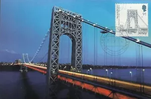 JERSEY - 350a ANN de NUEVA JERSEY - GEORGE WASHINGTON BRIDGE - EXCELENTE TARJETA MÁXIMA - Imagen 1 de 1