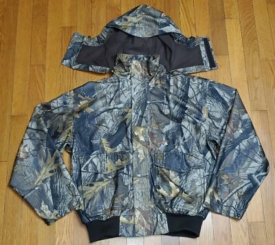 10X Realtree Hardwoods Camo Hunting Jacket Coat w/ Detachable Hood Size Large  - Image 1 of 4
