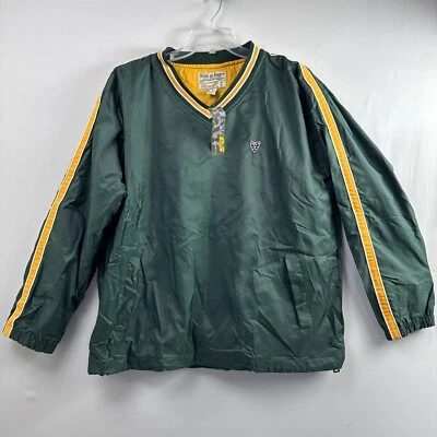 Nuevo suéter de golf Steve and Barrys para hombre cortavientos cuello en V forrado talla L verde Foto 1 de 4