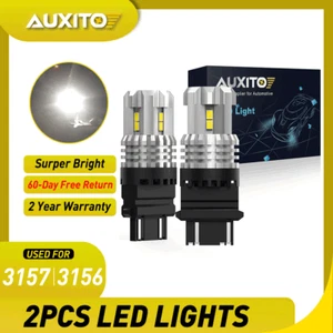AUXITO 2X 3157 3057 LED Reverse Backup Light Bulbs 6000K White Super Bright 3156 - Foto 1 di 10