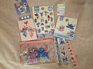 Stitch & Angel Stationary Set 4 In 1 Back To School Pencil Case Bargain Gift - Picture 1 of 10