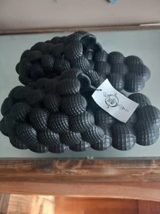 Zapatos sin cordones negros burbujeantes talla M (7/8) nuevos con etiquetas - Imagen 1 de 5