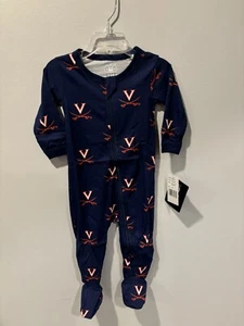 NUEVO University Of Virginia Cavaliers Infantil Cremallera Ropa de Dormir Pijama Tallas 6m-18m - Imagen 1 de 3