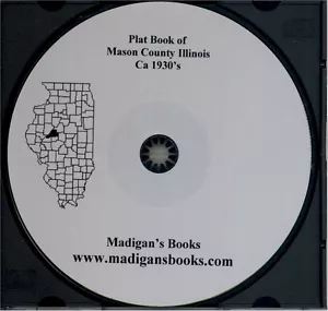 Mason County Illinois Havana IL Plat book genealogia proprietari terrieri CD - Foto 1 di 2