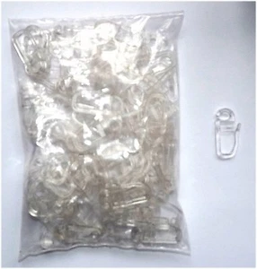 Faltenhaken Gardinenhaken transparent für Metallringe - Bild 1 von 1