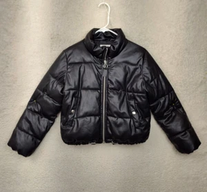 H M Girls Outerwear 10 Black 100% Polyester Long Sleeve Full Zip Puffer Jacket - Picture 1 of 17