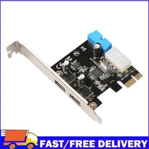 2 Ports USB PCIE Expansion Card PCI Express to USB 3.0 20Pin Hub Adapter - Afbeelding 1 van 12