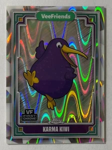 2025 VeeFriends Topps Chrome Karma Kiwi RayWave Refractor  VF 1st 088/199 - Picture 1 of 2