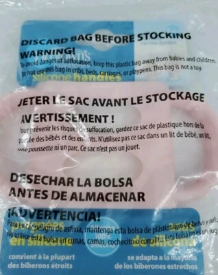 Nuevo mango de biberón Dr. Brown 100 % silicona rosa 4 m+ se adapta a la mayoría de los biberones estrechos Foto 1 de 4