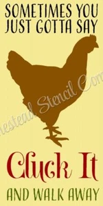 ~ARTÍCULO 8355 J - Plantilla Mylar - Cluck IT - Plantillas de letreros reutilizables - Imagen 1 de 1