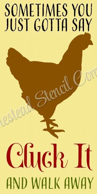 ~ARTÍCULO 8355 J - Plantilla Mylar - Cluck IT - Plantillas de letreros reutilizables Foto 1 de 1
