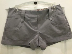 Stooshy Womens Dress Shorts Size 7 Gray Wide Waistband Side Pockets Y3 - Picture 1 of 6