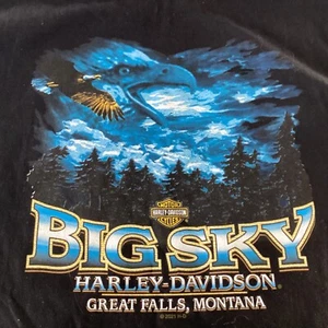 Harley Davidson Tshirt Freedom Big Sky Great Falls Montana Biker Taglia M - Foto 1 di 6