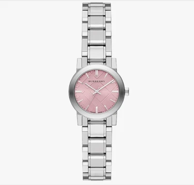 Novo relógio feminino Burberry The City BU9231 aço inoxidável 26 mm mostrador rosa - Imagem 1 de 2