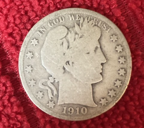 1910 Barber Half Dollar Cover