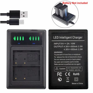 EN-EL3e Battery Dual Charger For Nikon D300S D300 D100 D200 D700 D70S D80 D90 - Picture 1 of 6