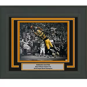 Framed Autographed/Signed Marques Colston Saints 16x20 Football Photo JSA COA #2 - Picture 1 of 1