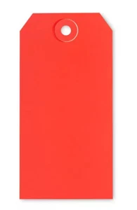 Uline #5 Envío / Etiqueta de Inventario 4 3/4" x 2 3/8" ROJO (caja 1000ct) - S-2414R - Imagen 1 de 1