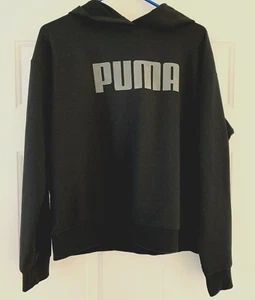 PUMA Modish Hoodie Pullover Women's Size S Relaxed Fit Crew Neck Terry Black - Picture 1 of 5