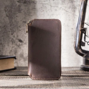 Handmade Genuine Leather Watch Pouch Bag Watches Storage Case Sleeve Holder Part - Picture 1 of 12