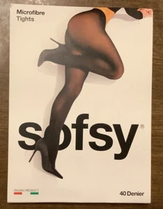 Sofsy Women's Opaque Microfibre Tights 40 Denier Natural Size 3 Medium New - Picture 1 of 5