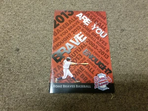 Rome Braves Minor Baseball 2013 Game Program (5.25" x 8") - Picture 1 of 2