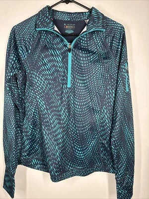 Pullover geométrico Tek Gear Warmtek 1/4 cremallera yoga atlético para mujer talla M Foto 1 de 4