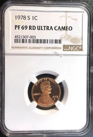 1978 S 1C LINCOLN MEMORIAL CENT RED PROOF PF69 RD ULTRA CAMEO NGC Cover