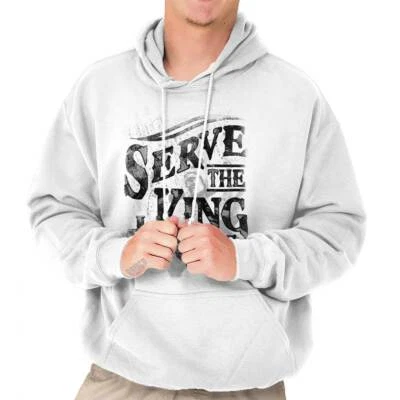 Christian Strong Serve The King Jesus Cross Hoodie Hooded Sweatshirt Men Women - Image 1 of 4