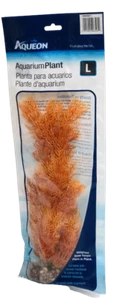 Aqueon Orange Foxtail Large Plant For Aquarium 13"L Weighted Base Decorative  - Picture 1 of 3