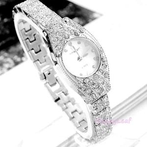 Bracciale vestito cristallo austriaco finitura rodio King Girl design orologio regalo - Foto 1 di 8