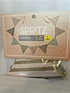 Printed Muslin Fabric Banner Spritz Lot of 2 Assorted Colors Garland Flags NIB - Bild 1 von 2