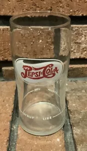 Bicchiere Vintage Pepsi Cola Vetro 5” Alto Sciroppo Linea Soda Fontana Vetro - Foto 1 di 3