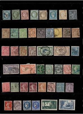 Nice large lot - -mh-used France-1800's-1970's inc BOB-nice cancels - Image 1 of 4