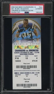 Ladainian Tomlinson Signed 2006 Record Breaking Touchdown Full Ticket MVP PSA - Picture 1 of 2