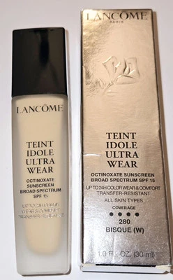 Lancome Teint Idole Ultra Wear Bisque 280 [W] Octinoxate Spf 15 1 oz New in Box  - Image 1 of 4