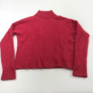 Saks Fifth Avenue LG Fits Smaller 100% Cashmere Turtleneck Pullover Sweater Red - Picture 1 of 8